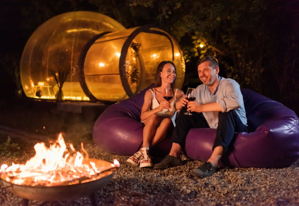 outdoor bubble tent for winter